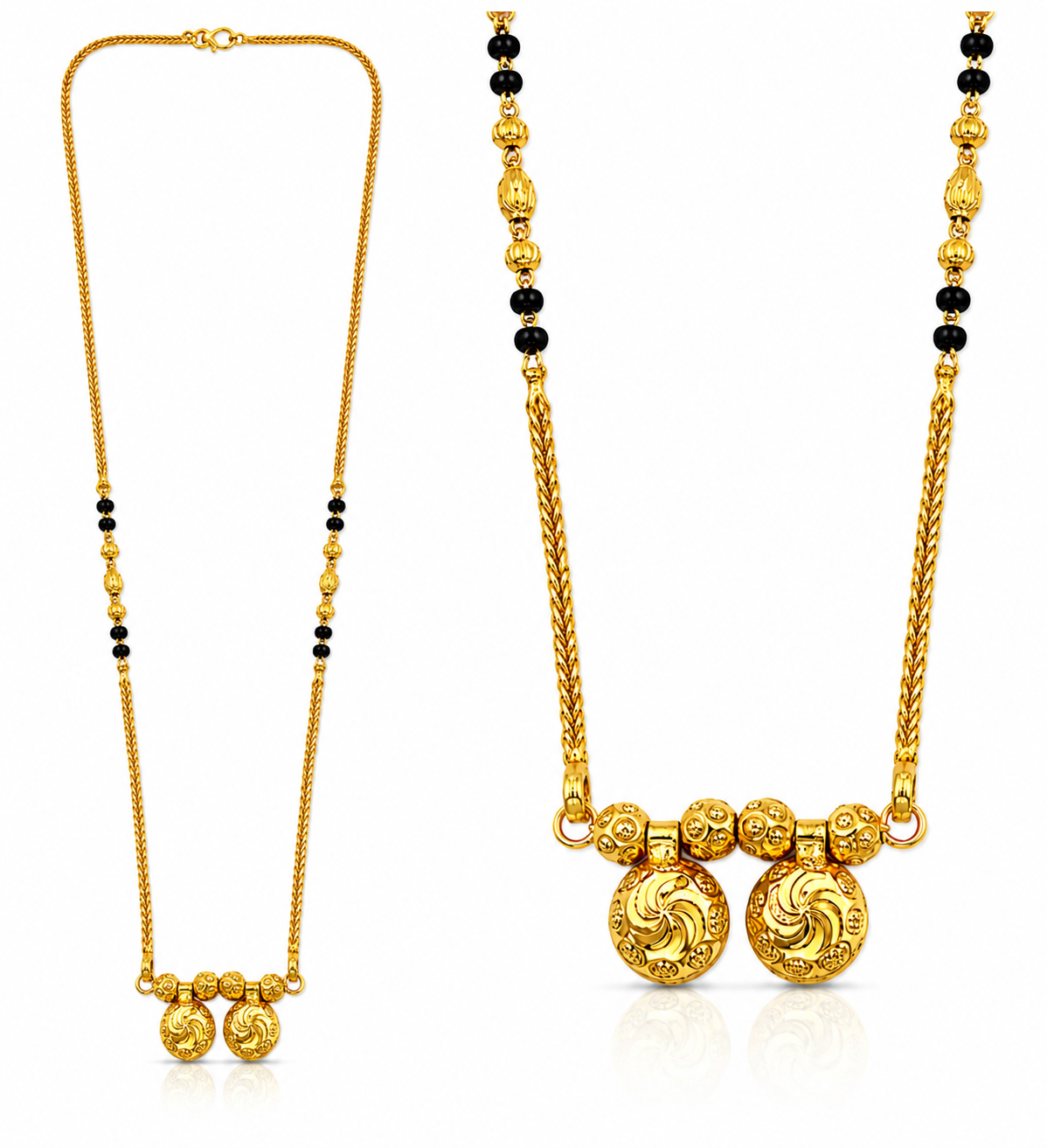 EverSiya flat-chain short mangalsutra