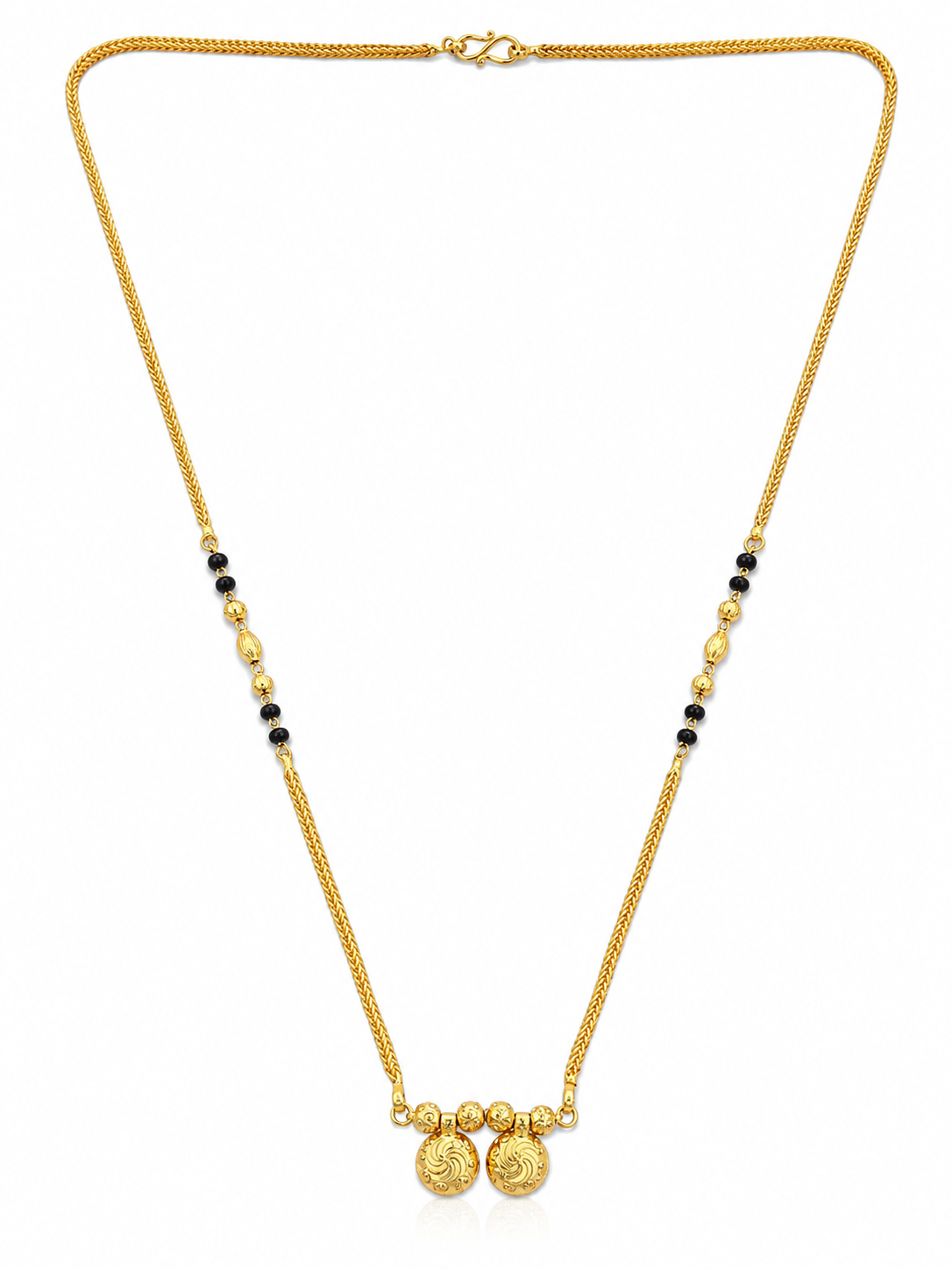 EverSiya daily-wear black bead mangalsutra